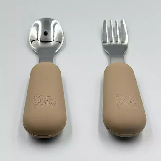 Pandaboo Baby Cutlery Set Yellow 2pcs