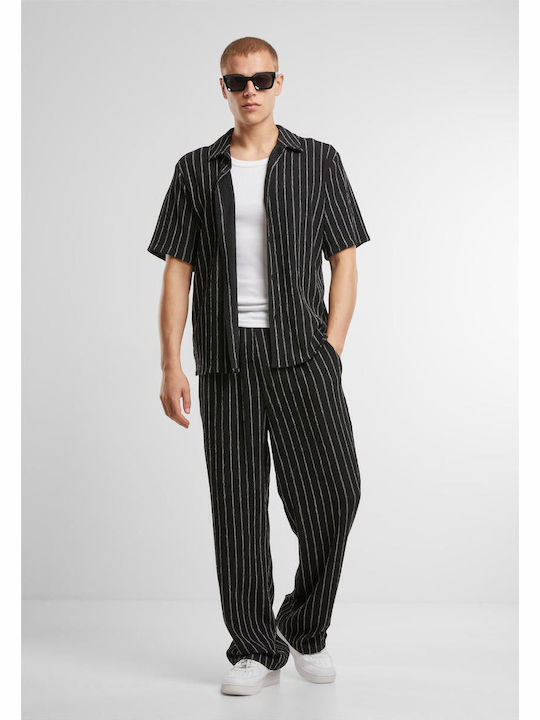 Short-sleeved Shirt Striped Black