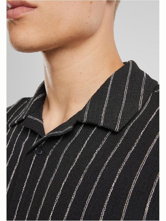 Short-sleeved Shirt Striped Black