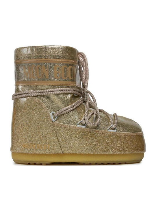 Icon Low Damenstiefel mit Pelz Gold