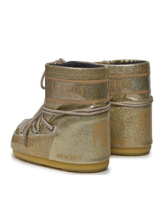 Icon Low Damenstiefel mit Pelz Gold
