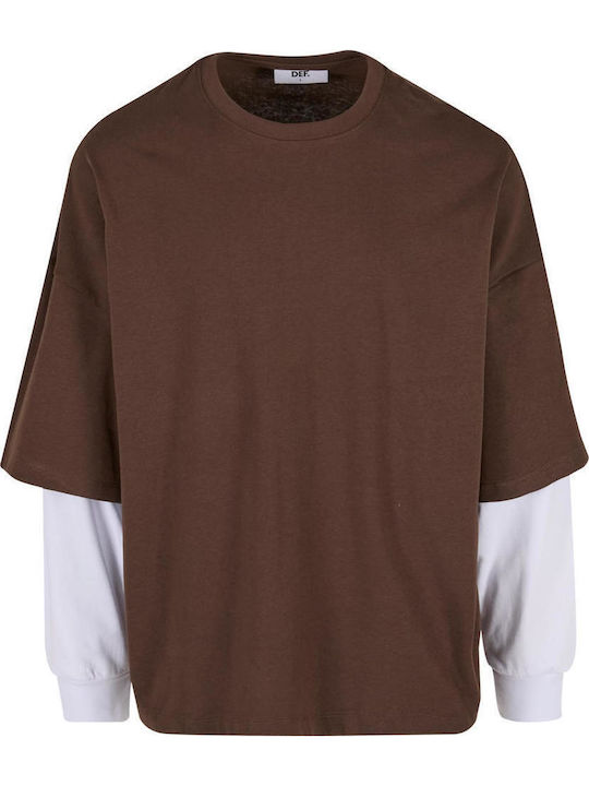 Blouse Chocolate Brown, Bright White