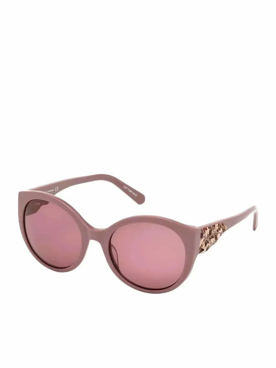 Swarovski Women's Sunglasses with Burgundy Plastic Frame and Pink Lens 3803858
