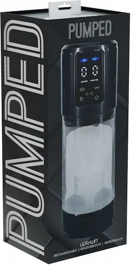 Automatic Penis Enlargement Masturbation Pump Vibration & Suction Shots Pumped Ultralift Automatic Waterproof Masturbator Pump Gun Metal 27cm