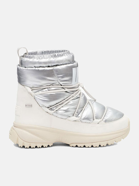 Yose Puffer Γυναικείες Μπότες Ασημί
