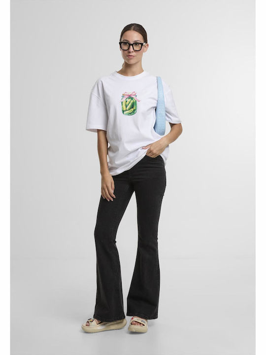 Bluze Damă Tricou Oversized Alb