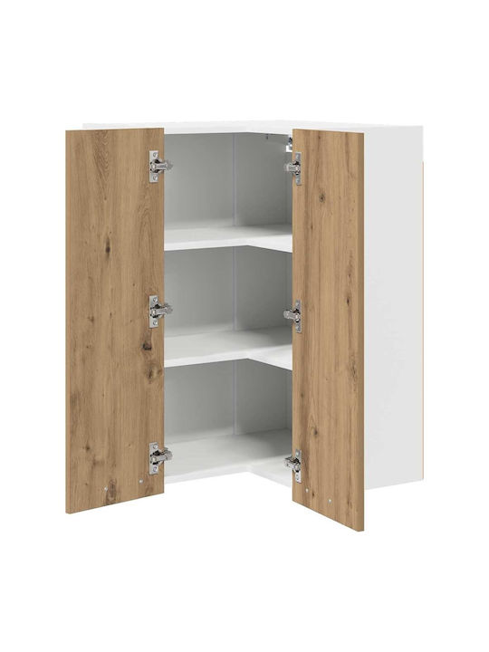Cabinet Wall Χειροποίητη Δρυς Και Λευκό 57x57x80cm