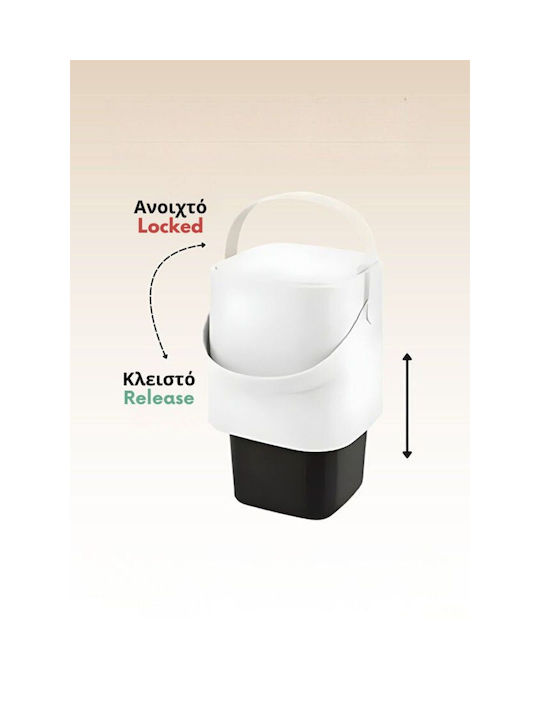 Femmit Waste Bin Handle Inner Bucket 4l Kitchen & Bathroom – White