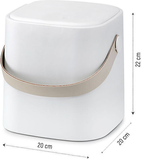 Femmit Waste Bin Handle Inner Bucket 4l Kitchen & Bathroom – White