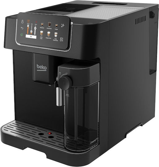 Beko CaffeExperto Αυτόματη Μηχανή Espresso 1350W Πίεσης 19bar για Cappuccino με Μύλο Άλεσης Μαύρη