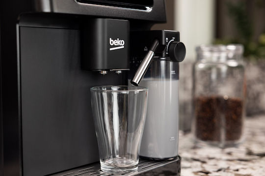 Beko CaffeExperto Αυτόματη Μηχανή Espresso 1350W Πίεσης 19bar για Cappuccino με Μύλο Άλεσης Μαύρη