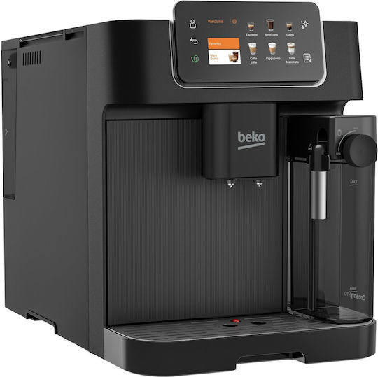 Beko CaffeExperto Αυτόματη Μηχανή Espresso 1350W Πίεσης 19bar για Cappuccino με Μύλο Άλεσης Μαύρη