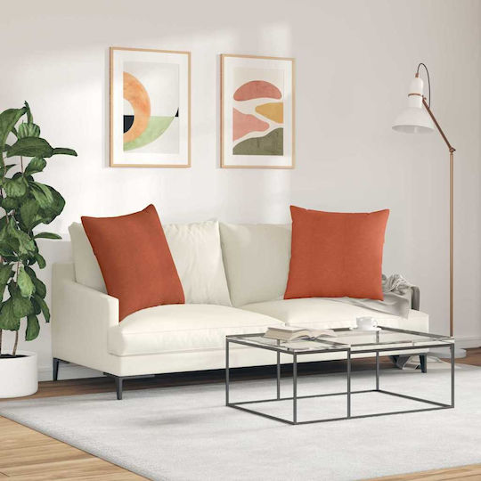 vidaXL Μαξιλάρι Κόκκινο Πορτοκαλί 2τμχ 60x60εκ. vidaXL Μαξιλάρι Κόκκινο Πορτοκαλί 2τμχ 60x60εκ.