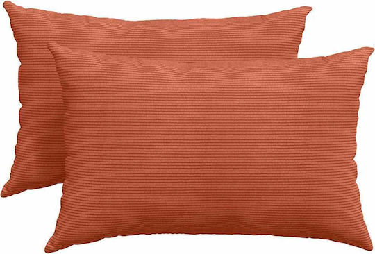 vidaXL Velvet Sofa Cushion Red Orange 40x60cm