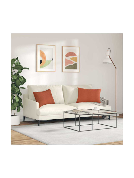 vidaXL Velvet Sofa Cushion Red Orange 40x60cm