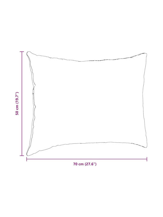vidaXL Perna De Canapea Alb 50x70cm