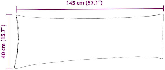 vidaXL Възглавница за Диван от Кадифе Светлосин 40x145см