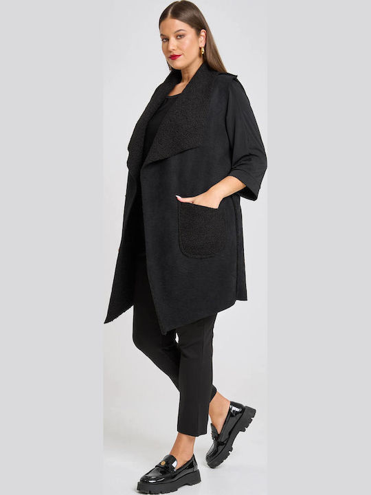 Mouton Damen Schwarz Mantel