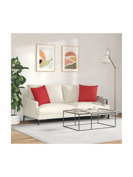 vidaXL Perna de Canapea Roșie 45x45cm