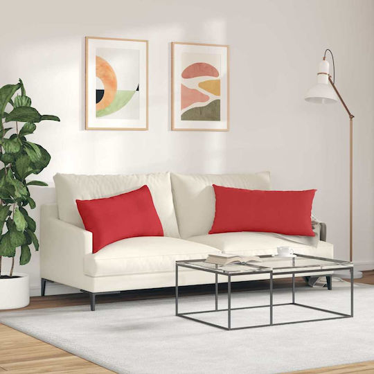 vidaXL Μαξιλάρι Κόκκινο 2τμχ 40x80εκ. vidaXL Μαξιλάρι Κόκκινο 2τμχ 40x80εκ.