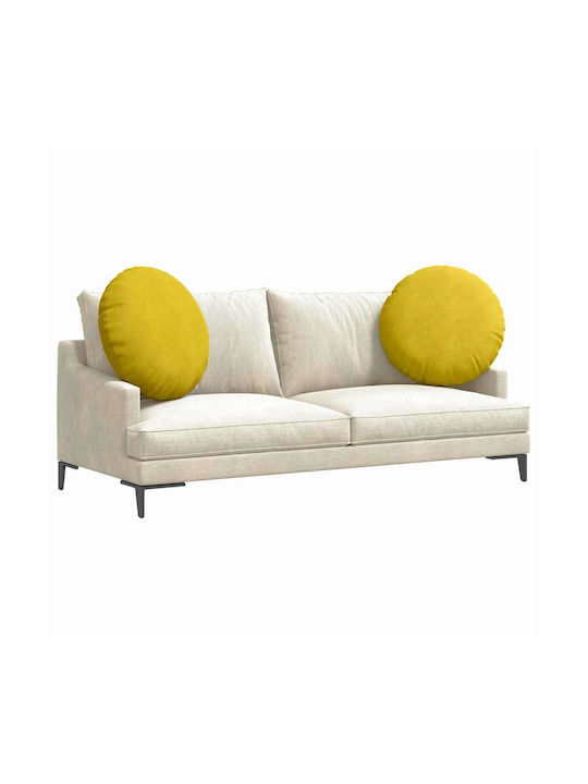 vidaXL Velvet Yellow Sofa Cushion 60x60cm