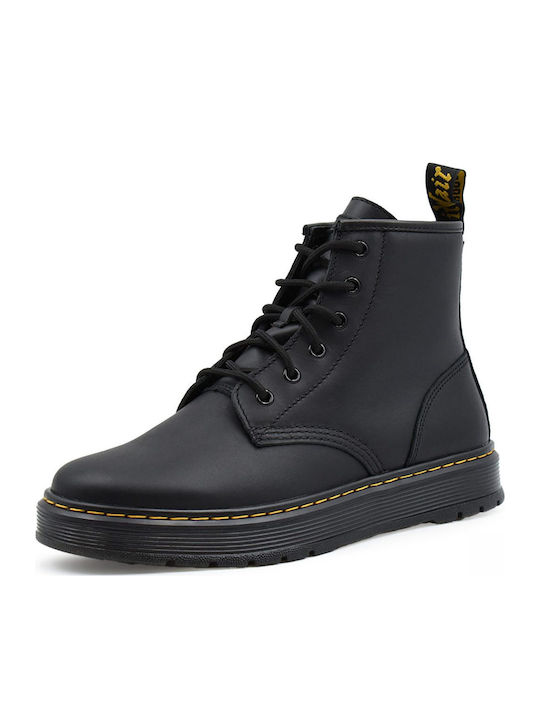 Leder Schwarz Herrenstiefel