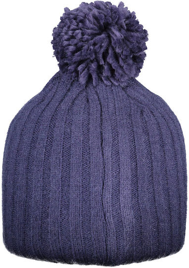 Beanie Γυναικείος Σκούφος Πλεκτός σε Μπλε χρώμα