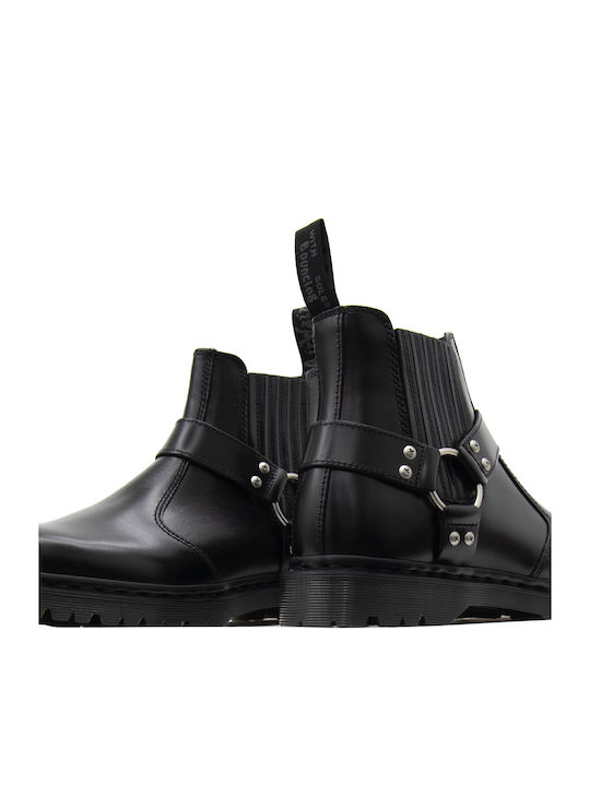 2976 Leather Black Chelsea Boots