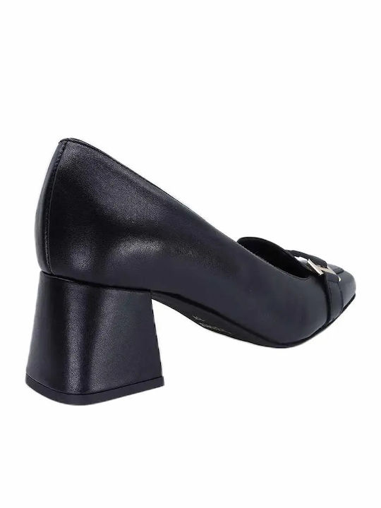 Leder Pumps Schwarz