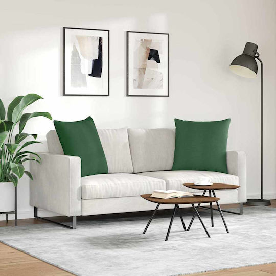 vidaXL Perna Verde Închis 2 Bucăți 60x60 cm