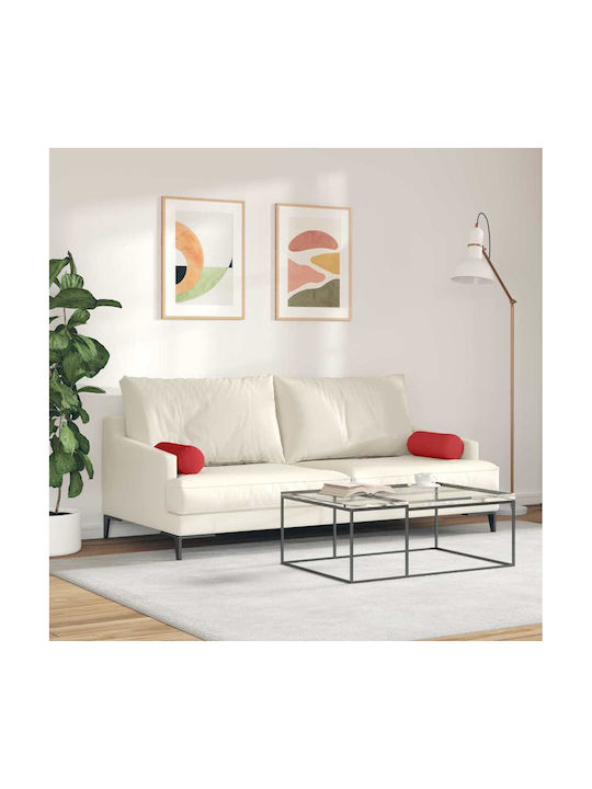 vidaXL Sofa-Kissen Red 2Stück 40x15cm.