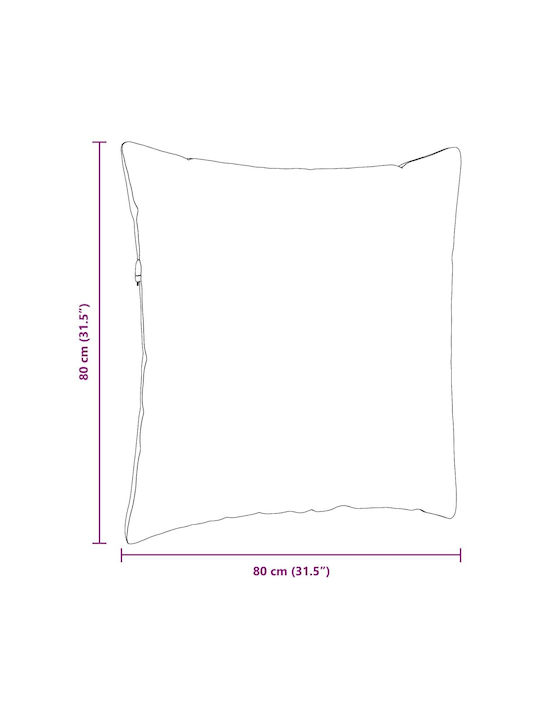 vidaXL Sofa Cushion Yellow 80x80cm