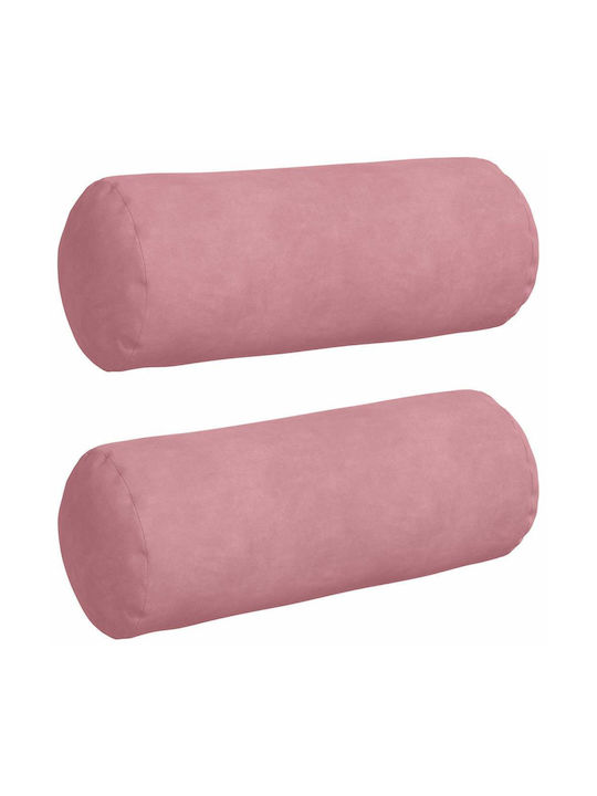 vidaXL Velvet Pink Sofa Cushion 40x15cm