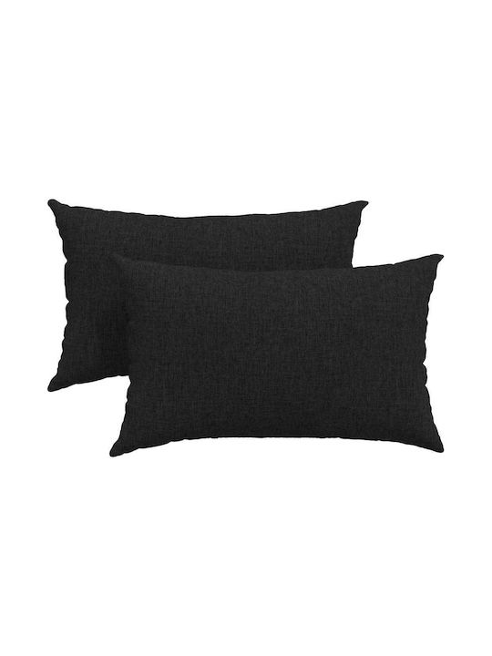 vidaXL Zierkissen Schwarz 30x50cm