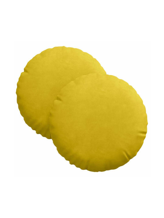 vidaXL Velvet Yellow Sofa Cushion 40x40cm