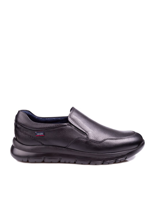 Leder Herren Freizeitschuhe Schwarz