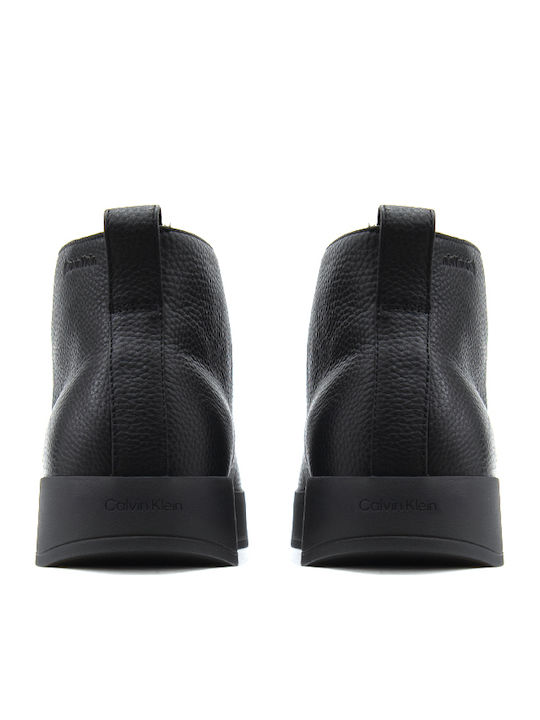Leder Schwarz Herrenstiefel