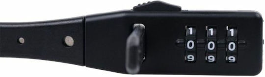 Oxford Combi Zip Lock Αντικλεπτική Κουλούρα Μοτοσυκλέτας Μαύρο Χρώμα
