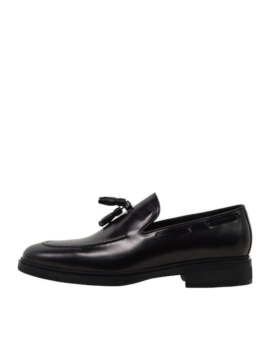 Δερμάτινα Ανδρικά Loafers σε Μαύρο Χρώμα