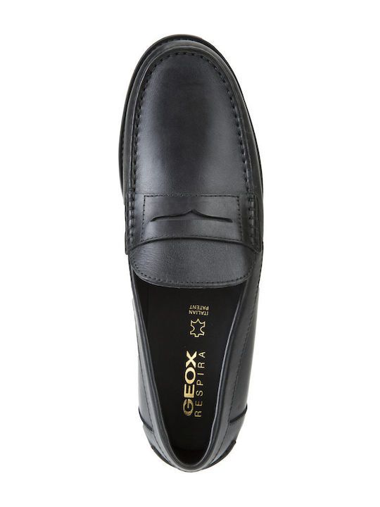 New Damon B Men's Leather Loafers Black