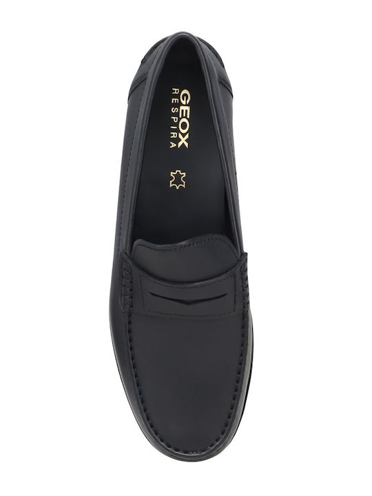 New Damon B Men's Leather Loafers Black