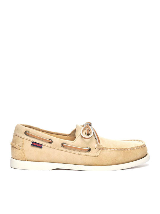Portland Men's Boat Shoes Beige