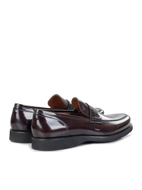 Δερμάτινα Ανδρικά Loafers σε Μπορντό Χρώμα