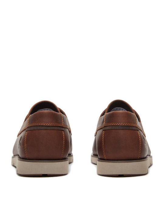 Crafton Bay Men's Leather Boat Shoes Brown