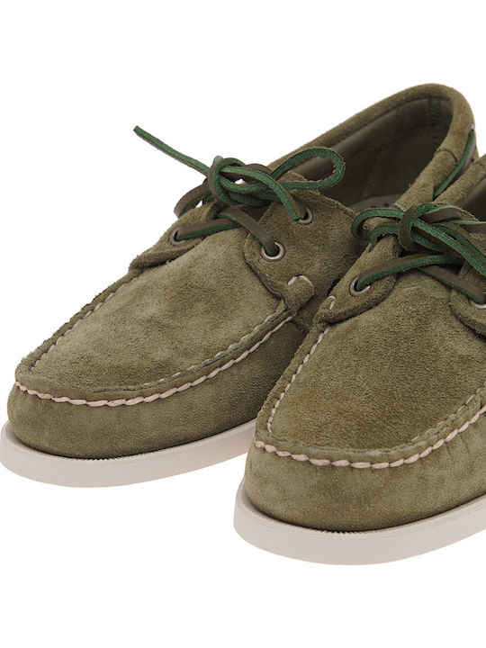 Portland Docksides Men's Suede Boat Shoes Green