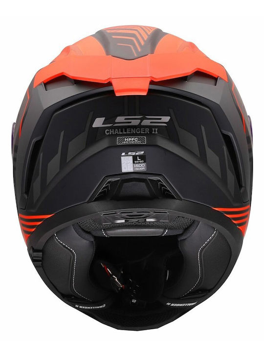 LS2 Challenger II FF817 Dravix Matt Red Мотоциклетна каска Full Face ECE 22.06 с Sunvisor