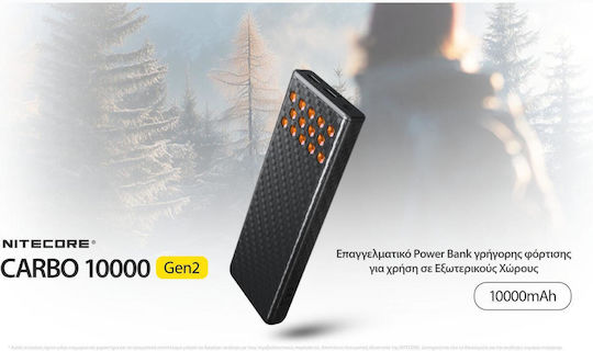 NiteCore Carbo Gen2 Power Bank 10000mAh 30W Orange