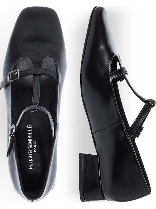 Damen Ballerinas Mary Jane Schwarz