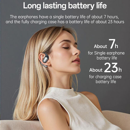 Yesido YSP26 Open Ear Bluetooth Handsfree Căști cu Rezistență la Transpirație și Carcasă de Încărcare Gri