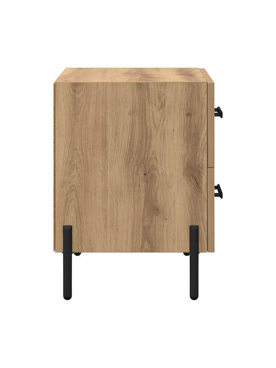 Vidaxl Κομοδίνο Artisan Δρυς 40x35x47.5cm Επεξεργασμένο Ξύλο 1 Τεμ